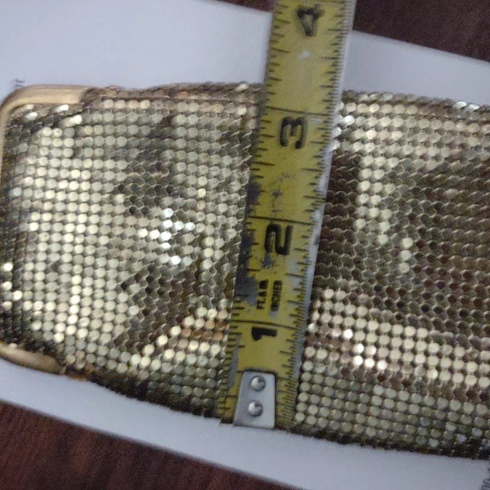 Gold Sequin Cosmetic Pouch - Metallic Makeup Bag
